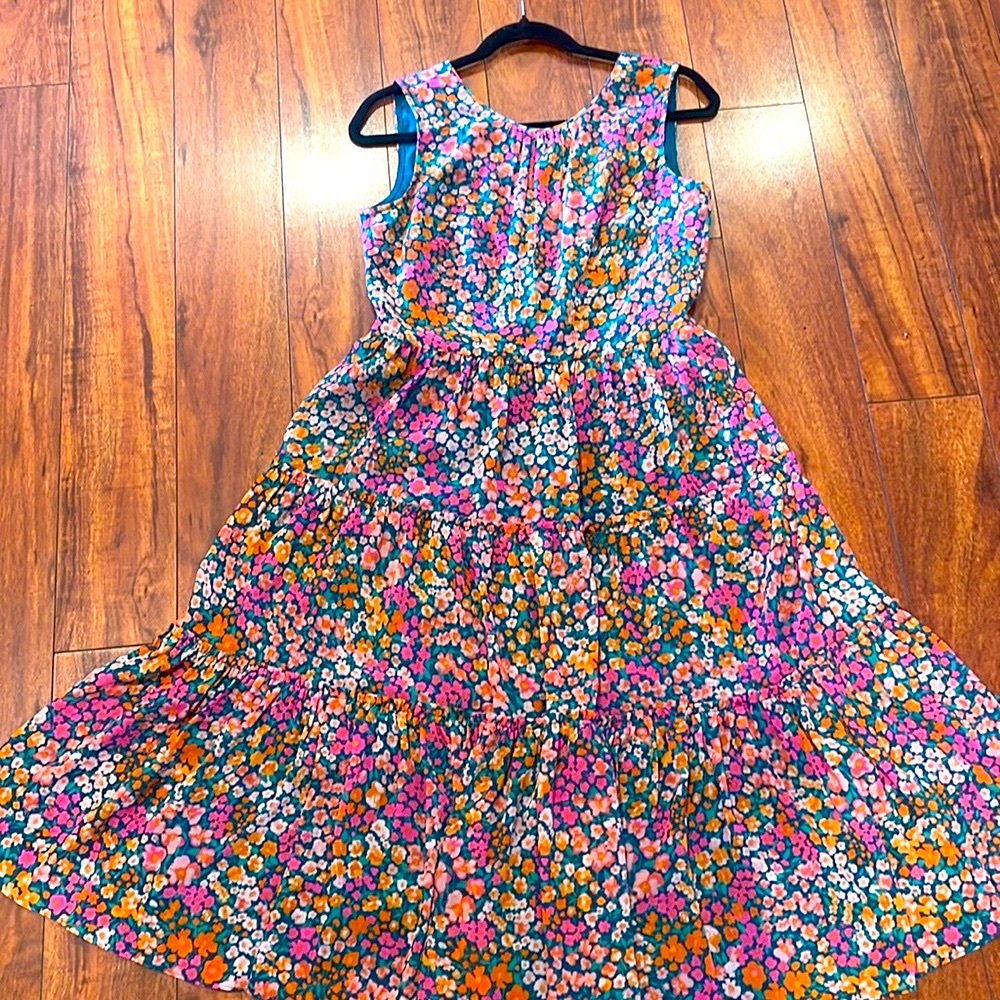 J. CREW Floral tiered Midi dress